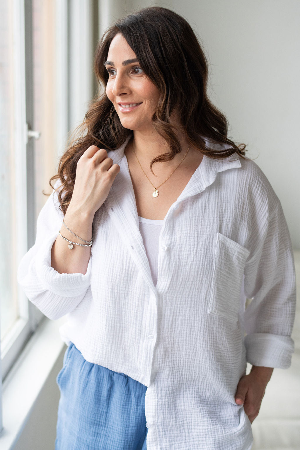 Ladies Button Down Shirt