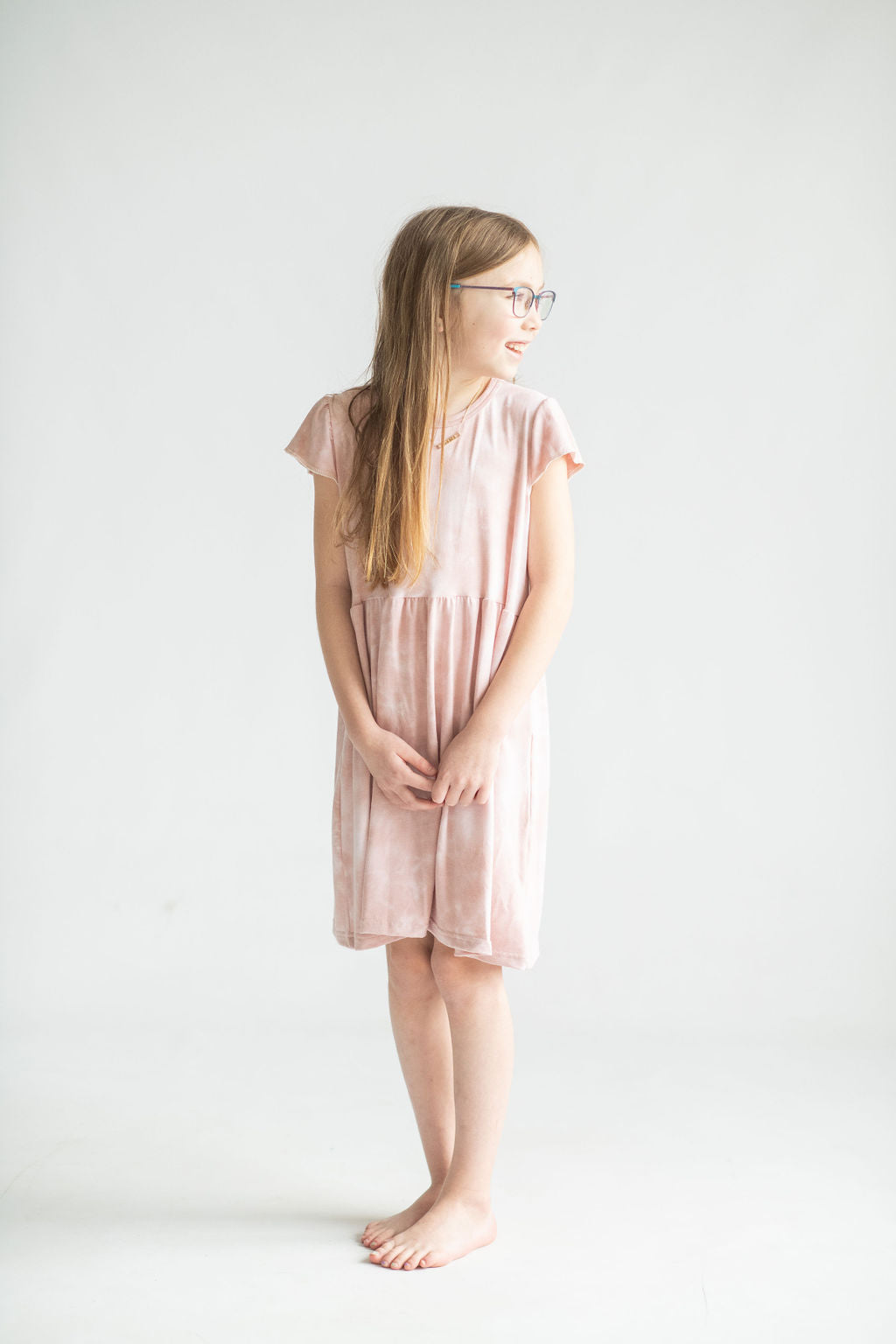 Flutter sleeve dress