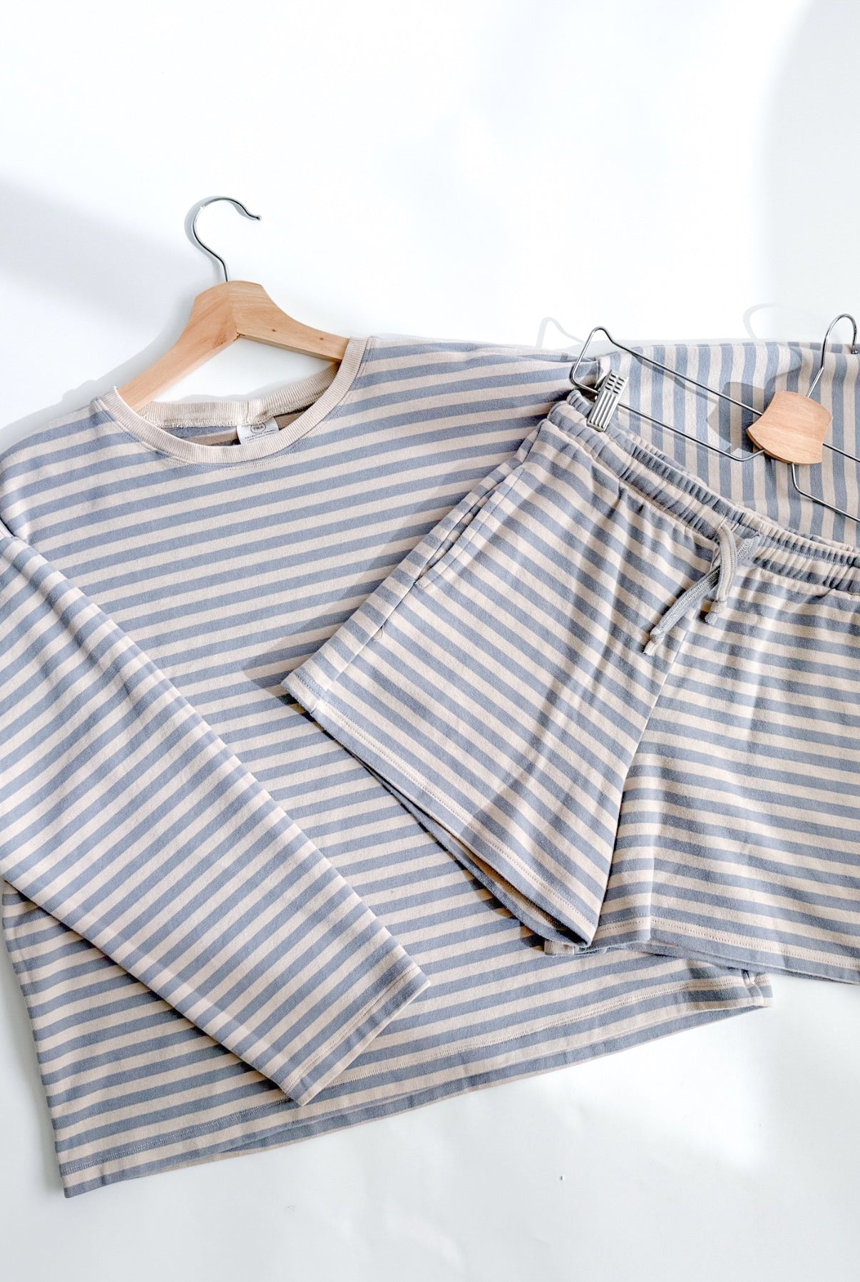 Ladies Striped Sweatshorts