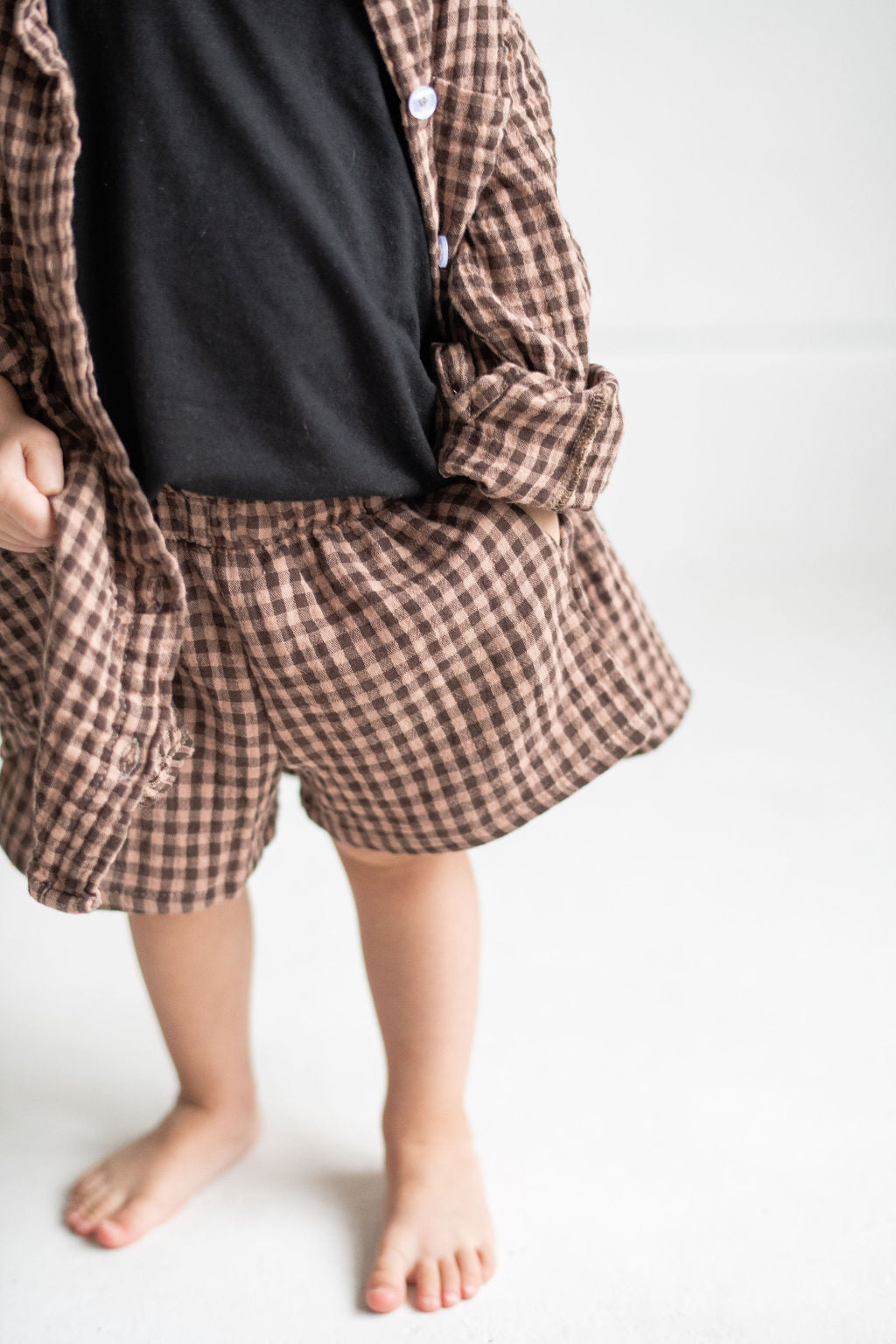 Kids Gingham Button Down Shirt