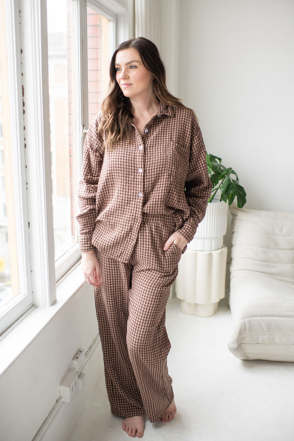 Ladies Gingham Pants